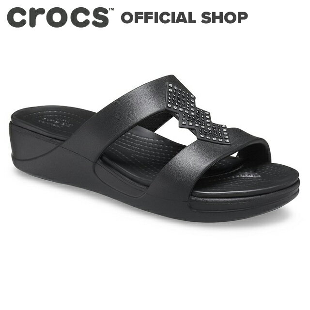 【クロックス公式】クロックス モントレー シマー スリッポン ウェッジ ウィメン Monterey Shimmer Slip-on Wedge / crocs レディース サンダル【NO】