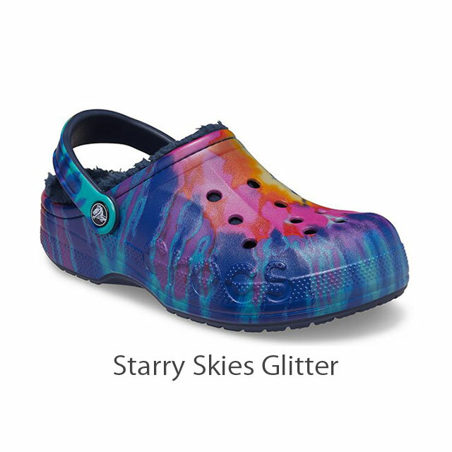 【クロックス公式】バヤ ラインド タイダイグラフィック クロッグ Baya Lined Tie-Dye Graphic Clog / crocs レディース メンズ サンダル ボア付 冬【PR2】