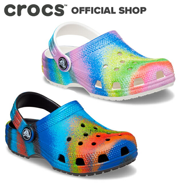 半額セール!【クロックス公式】14～17.5cm クラシック スプレイ ダイ クロッグ トドラー Classic Spray Dye Clog T / crocs キッズ サンダル 定番