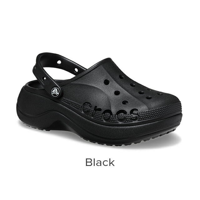 新商品 クロックス公式 厚底 国内正規品 バヤ プラットフォーム クロッグ Baya Platform Clog 208186 / crocs レディース 厚底サンダル 定番 かわいい ブラック ホワイト 2024CPN 2