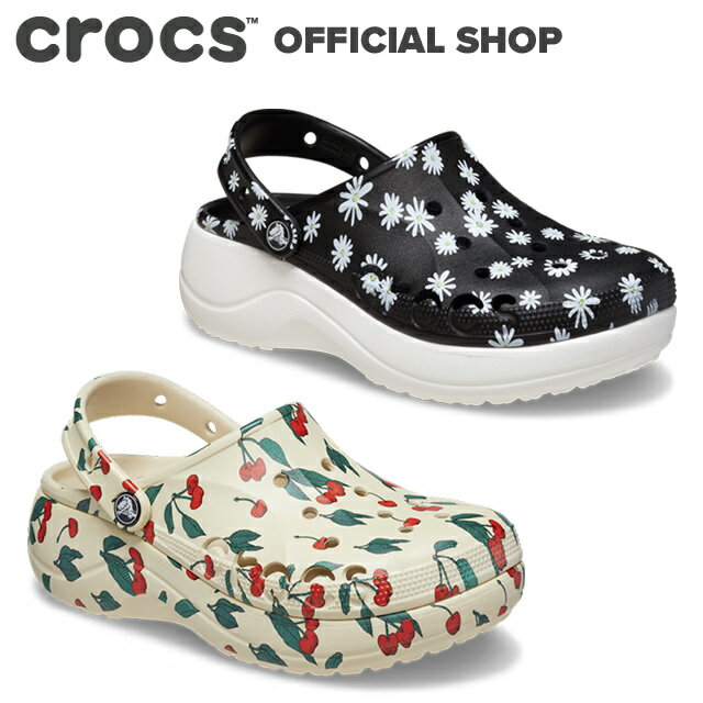 【クロックス公式】バヤ プラットフォーム プリンテッド クロッグ Baya Platform Printed Clog / crocs レディース 厚底 サンダルのサムネイル