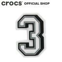 ナンバー 3 Jibbitz B&W Number 3 / crocs ジビッツ チャーム カスタマイズ 2024CPN