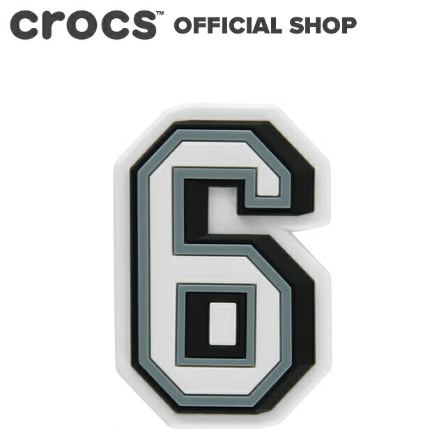 ڥåۥʥС 6 Jibbitz B&W Number 6 / crocs ӥå 㡼 ޥ 2024CPN