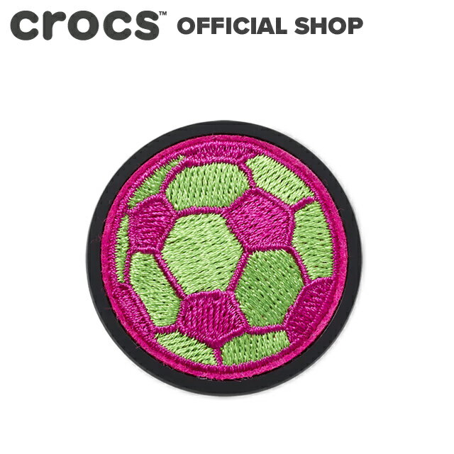 【クロックス公式】ネオン サッカー ボール バーシティ パッチ Neon Soccer Ball Varsity Patch / croc..