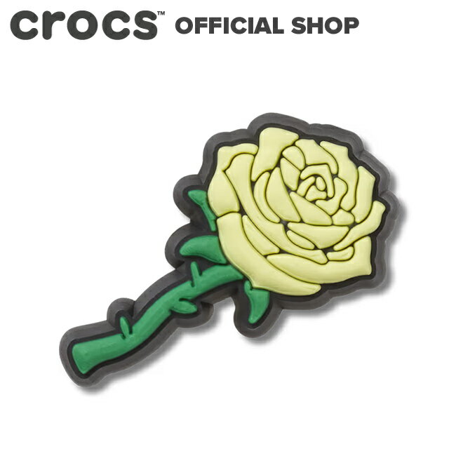【クロックス公式】ホワイト ローズ White Rose / crocs ジビッツ チャーム カスタマイズ