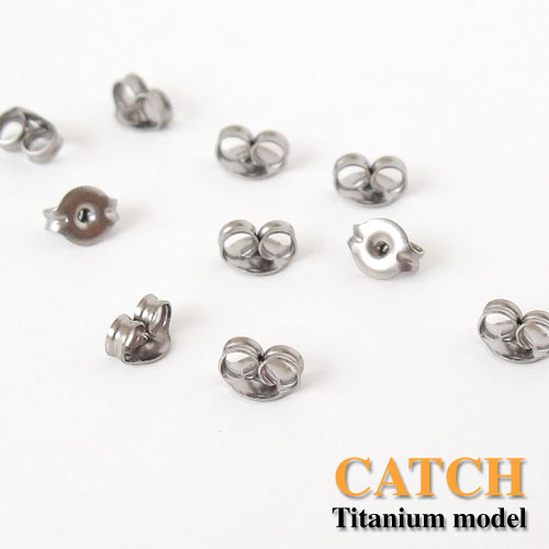 チタン製キャッチ (5ペア分/10個) 男女兼用 ユニセックス オールシーズン 金属アレルギー対応 純チタン スタッドピアス用 キャッチ セカンドピアス ZIP...
