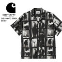\クーポン利用で500円OFF/カーハート ダブリューアイピー 半袖シャツ Carhartt WIP S/S PHOTO STRIP SHIRT メンズ 総柄シ...