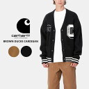 カーハート ダブリューアイピー カーディガン ニット Carhartt BROWN DUCKS CARDIGAN メンズ トップス ニットカーディガン i033...