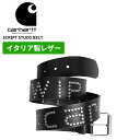 カーハート ダブリューアイピー メンズ レザー ベルト Carhartt WIP スクリプト スタッズ ベルト SCRIPT STUDS BELT ベルト 小物...