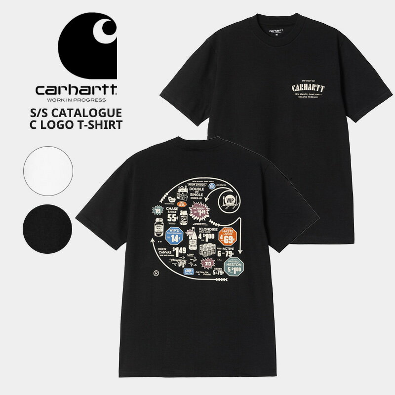 カーハート ダブリューアイピー メンズ 半袖Tシャツ Carhartt WIP ショートスリーブカタログCロゴTシャ..