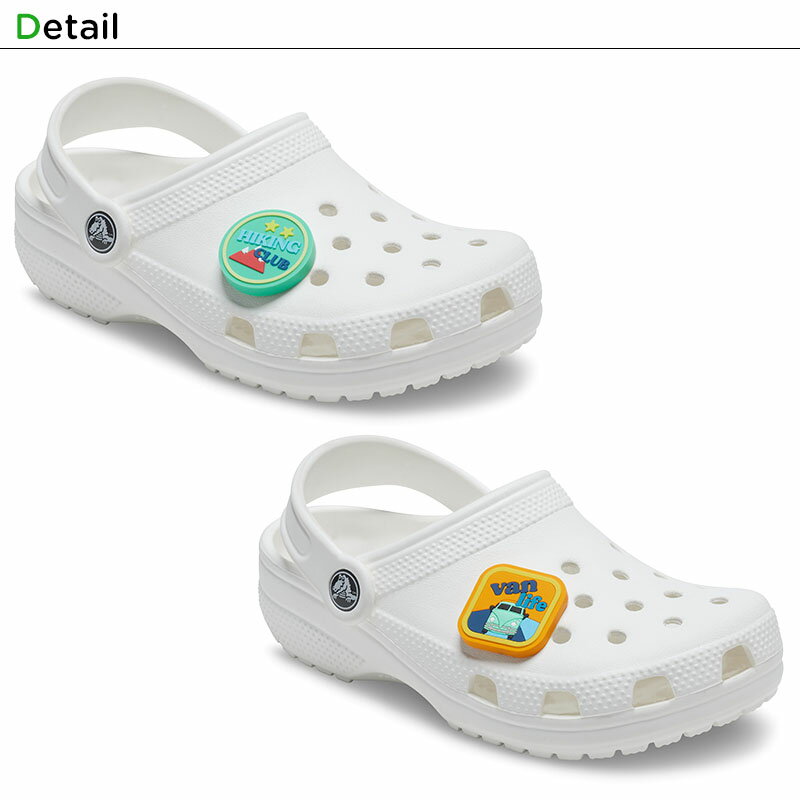 クロックス CROCS ジビッツ jibbitz シューズアクセサリー アドベンチャー adventure 小物 アイコン ステッカー サンダル シューズ チャーム デコ カスタム カスタマイズ[BLK][C]