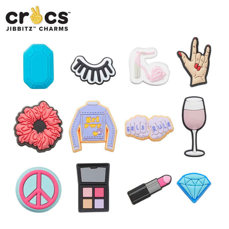 楽天crohas（クロハス）ジビッツ（jibbitz） ガーリー（girly） クロックス/シューズアクセサリー/ガール/コスメ/ジュエル[BLK][C/A-2]