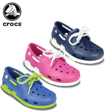 【送料無料対象外】【71％OFF】クロックス(crocs) ビーチライン ボート シュー レース PS(beach line boat shoe lace PS) キッズ/スニーカー/シューズ/子供用[C/A]