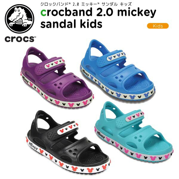 【送料無料対象外】【50％OFF】クロックス(crocs) クロックバンド 2.0 ミッキー サンダル キッズ(crocband 2.0 Mickey sandal kids) キッズ/サンダル/子供用[C/A]