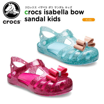 【30％OFF】クロックス(crocs) クロックス イザベラ ボウ サンダル キッズ(crocs isabella bow sandal kids)キッズ/サンダル/シューズ/子供用[C/A]