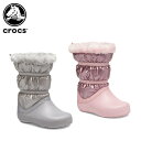 クロックス(crocs) クロックバンド ロッジポイント メタリック ブーツ GS(crocband lodgepoint metallic boot GS) キッズ/ブーツ/シューズ/子供用