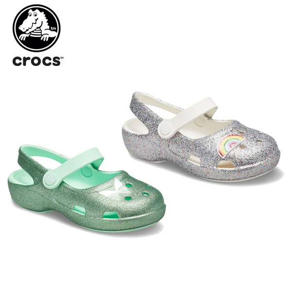 【セール期間中P5倍!】【送料無料対象外】【46%OFF】クロックス(crocs) クラシック グリッター チャーム メリージェーン キッズ(classic glitter charm mery jane k) キッズ/サンダル/子供用[C/A]