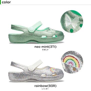 【ポイント10倍】クロックス(crocs) クラシック グリッター チャーム メリージェーン キッズ(classic glitter charm mery jane kids) キッズ/サンダル/子供用[C/A]