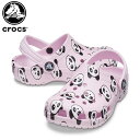 クロックス(crocs) クラシック パンダ プリント クロッグ キッズ(classic panda print clog k) キッズ/サンダル/シューズ/子供用