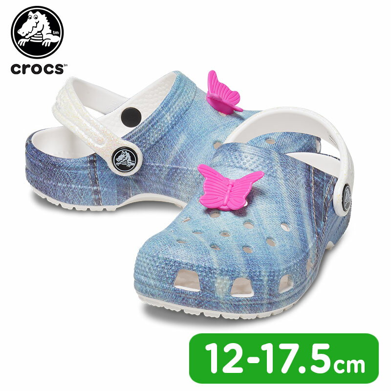 【セール期間中P5倍！】【40％OFF】クロックス(crocs) クラシック デニム クロッグ トドラー(classic denim clog t) キッズ/サンダル/シューズ/子供用[C/A]