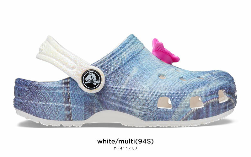 クロックス キッズ サンダル CROCS クラシック デニム クロッグ トドラー Classic ...