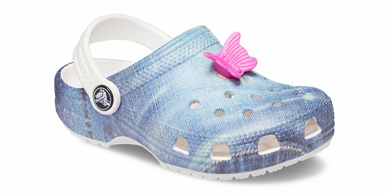 クロックス キッズ サンダル CROCS クラシック デニム クロッグ トドラー Classic ...