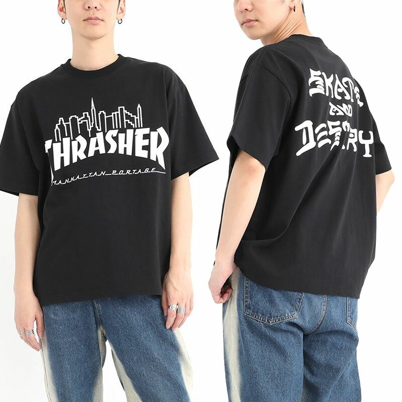 マンハッタン ポーテージ スラッシャー コラボ 半袖Tシャツ Manhattan Portage S/S Print T-Shirt THRASHER MP-M614 プリントTシャツ