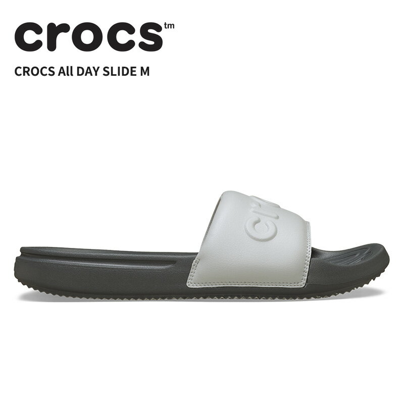 乐天商城 - [B]クロックス メンズ サンダル CROCS クロックス オール デイ スライド メンズ Crocs All Day Slide M グレー211432-030
