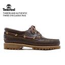 ティンバーランド Timberland メンズ ティンバーランド オーセンティック スリーアイ クラシックラグ ブラウン モカシン ボート シューズ 30003