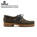 ティンバーランド Timberland メンズ ティンバーランド オーセンティック ハンドソーン スリーアイ クラシック レザー モカシン ボート シューズ a...