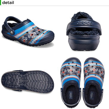 【14％OFF】クロックス(crocs) クラシック プリンテッド ラインド クロッグ(classic printed lined clog) メンズ/レディース/男性用/女性用/ボア/サンダル/シューズ[C/B][H]