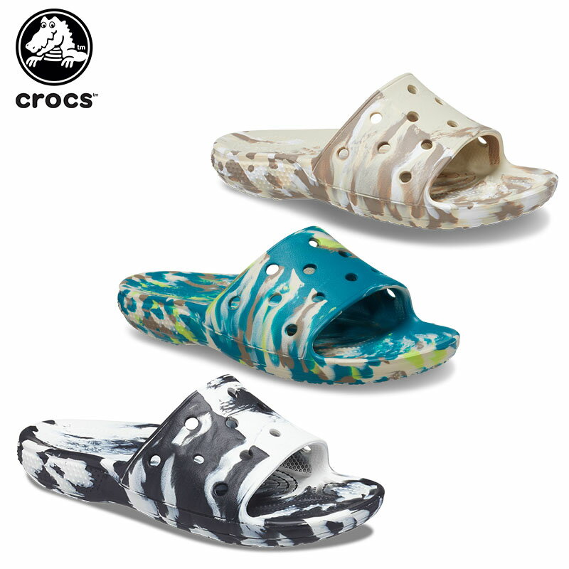 クロックス(crocs) クラシック クロックス マーブル スライド(classic crocs marblad slide) メンズ/レディース/男性用/女性用/サンダル/シューズ