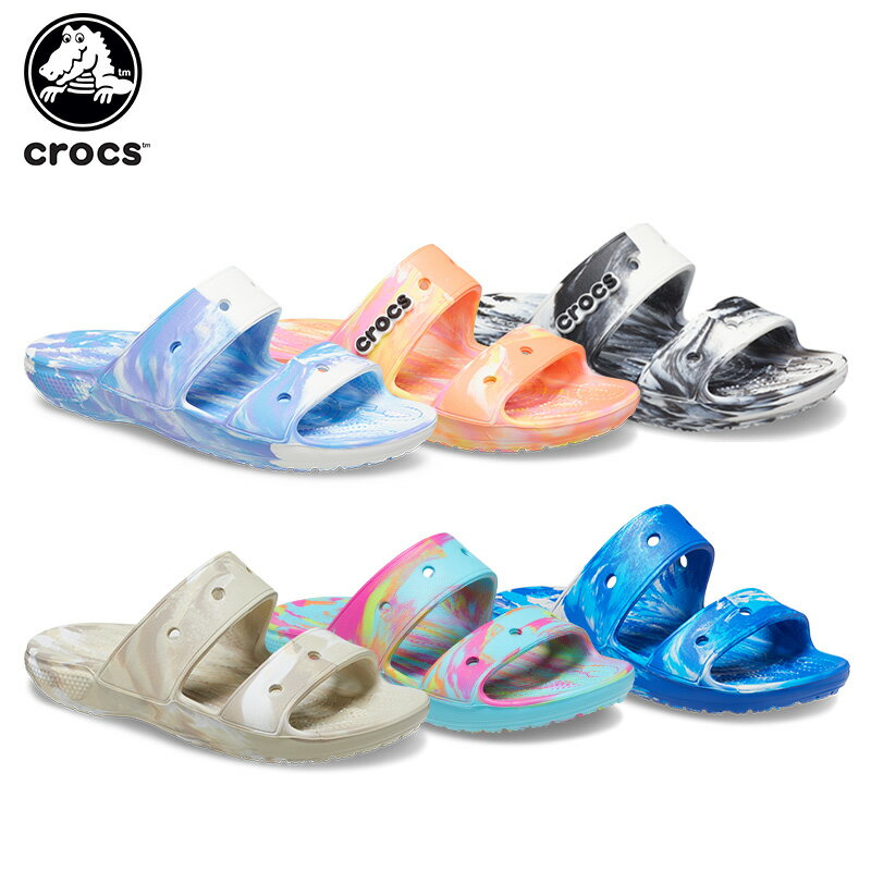 【セール期間中P5倍！】【46％OFF】クロックス(crocs) クラシック クロックス マーブル サンダル(classic crocs marbled sandal) メンズ/レディース/男性用/女性用/サンダル/シューズ[C/B]