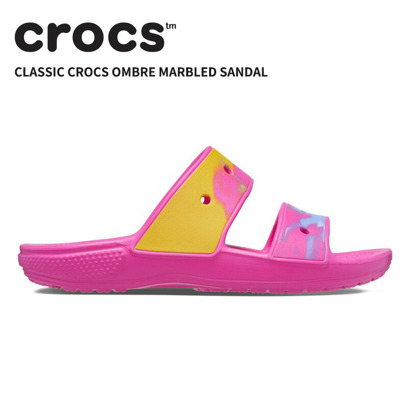 Crocs - [B]クロックス メンズ レディース サンダル CROCS クラシック オンブレ マーブル サンダル Classic Crocs Ombre Marbled Sandal ジュース/マルチ 208257-6UC