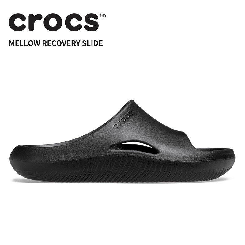 [B]クロックス メンズ レディース サンダル CROCS メロウ リカバリー スライド Mellow Recovery Slide ブラック 208392-001