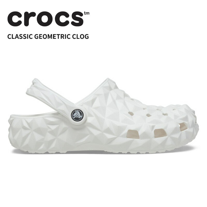 乐天商城 - [B]クロックス メンズ レディース サンダル CROCS クラシック ジオメトリック クロッグ Classic Geometric Clog ホワイト 209563-100