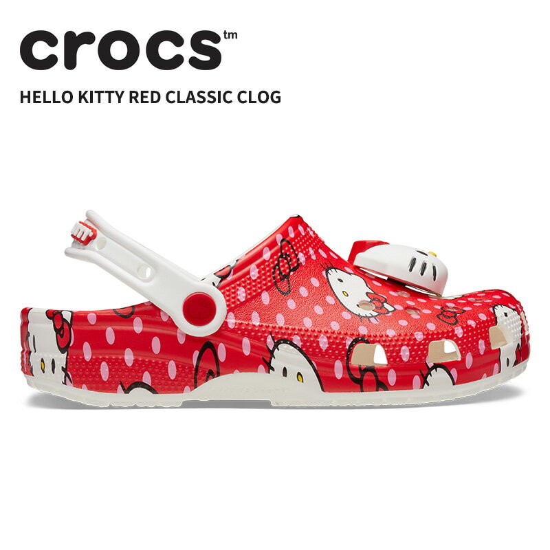 Rakuten - [B]クロックス メンズ レディース サンダル CROCS ハローキティ レッド クラシック クロッグ Hello Kitty Red Classic Clog マルチ 210575-90h