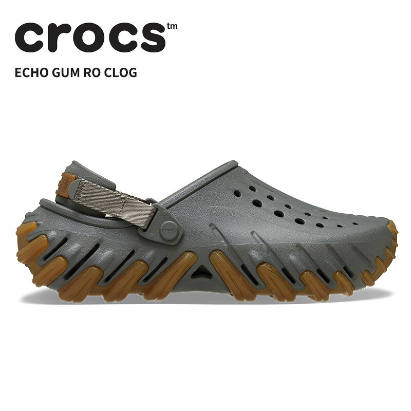 Rakuten - [B]クロックス メンズ レディース サンダル CROCS エコー ガム RO クロッグ Echo Gum RO Clog スレートグレー 211675-0da