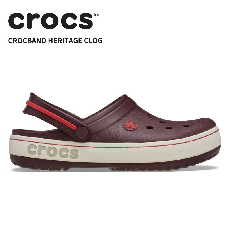 Rakuten - [B]クロックス メンズ レディース サンダル CROCS クロックバンド ヘリテージ クロッグ Crocband Heritage Clog ヘリテージレッド 213224-7cu