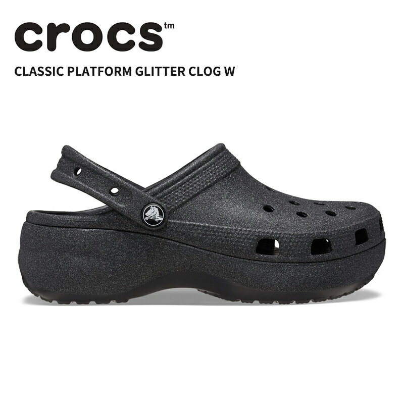 Rakuten - [B]クロックス レディース サンダル CROCS クラシック プラットフォーム グリッター クロッグ Classic Platform Glitter Clog ブラック 207241-001