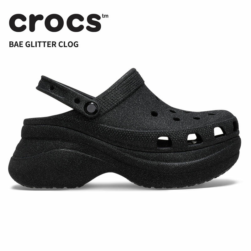 Rakuten - [B]クロックス レディース サンダル CROCS ベイ グリッター クロッグ ウィメン Bae Glitter Clog ブラック 207261-001