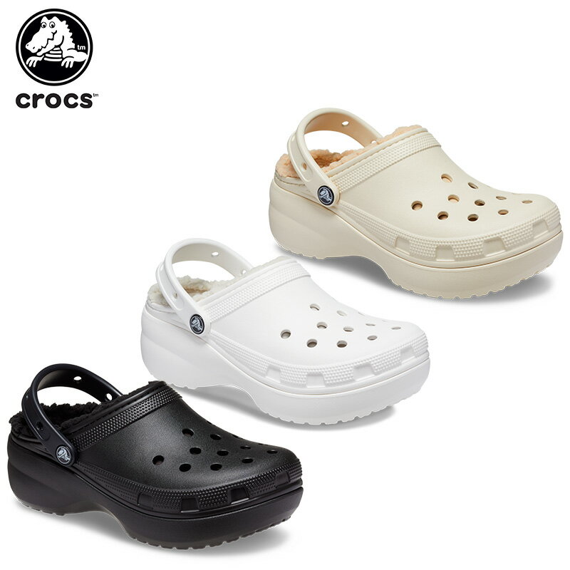 【セール期間中P5倍 】【21 OFF】クロックス(crocs) クラシック プラットフォーム ラインド クロッグ(classic platform lined clog w) レディース/女性用/厚底/サンダル/シューズ/ボア/秋冬 C/B