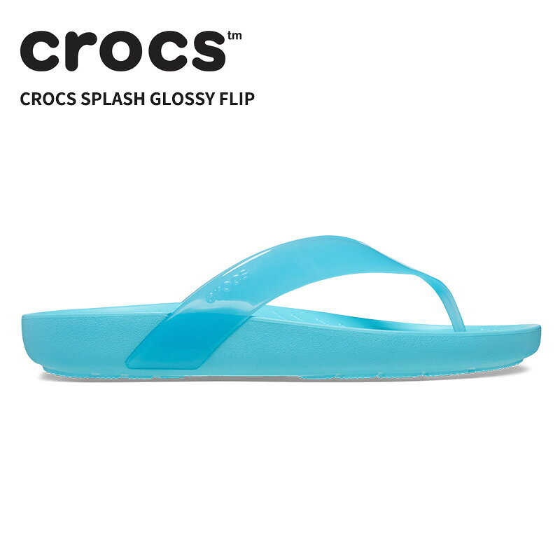 [B]クロックス レディース サンダル CROCS スプラッシュ グロッシー フリップ Crocs Splash Glossy Flip ネプチューン 208534-4np