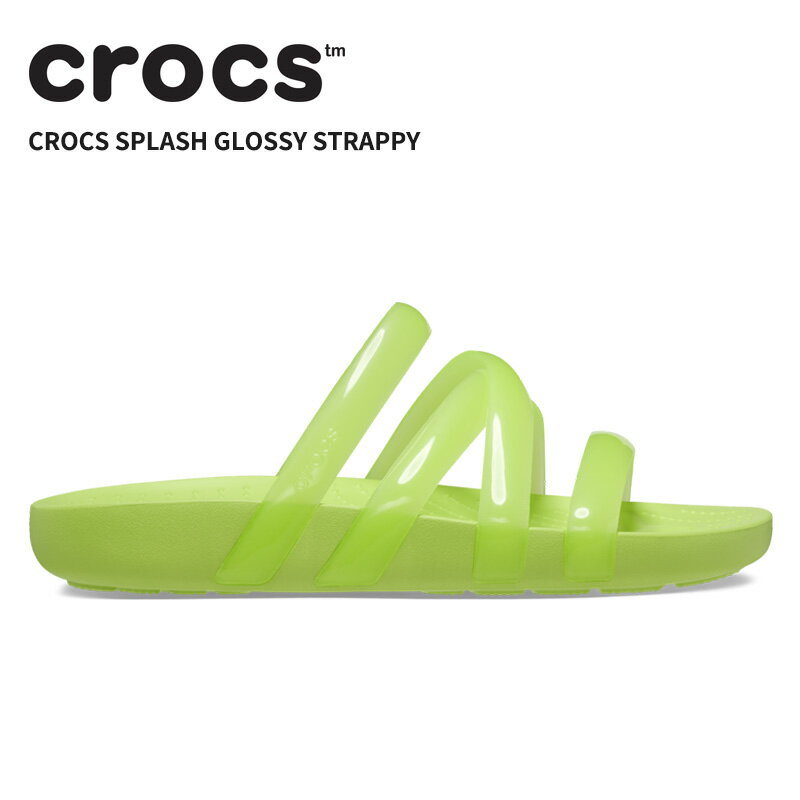 Rakuten - [B]クロックス レディース サンダル CROCS スプラッシュ グロッシー ストラッピー Crocs Splash Glossy Strappy ライムエード 208537-3uh