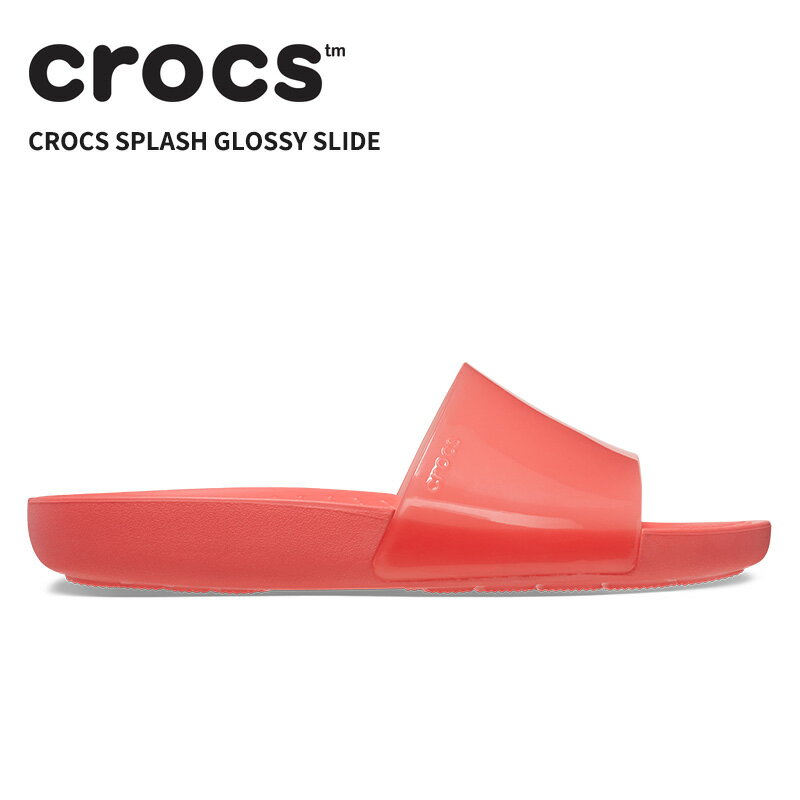 Rakuten - [B]クロックス レディース サンダル CROCS クロックス スプラッシュ グロッシー スライド Crocs Splash Glossy Slide ネオンウォーターメロン 208538-6vt