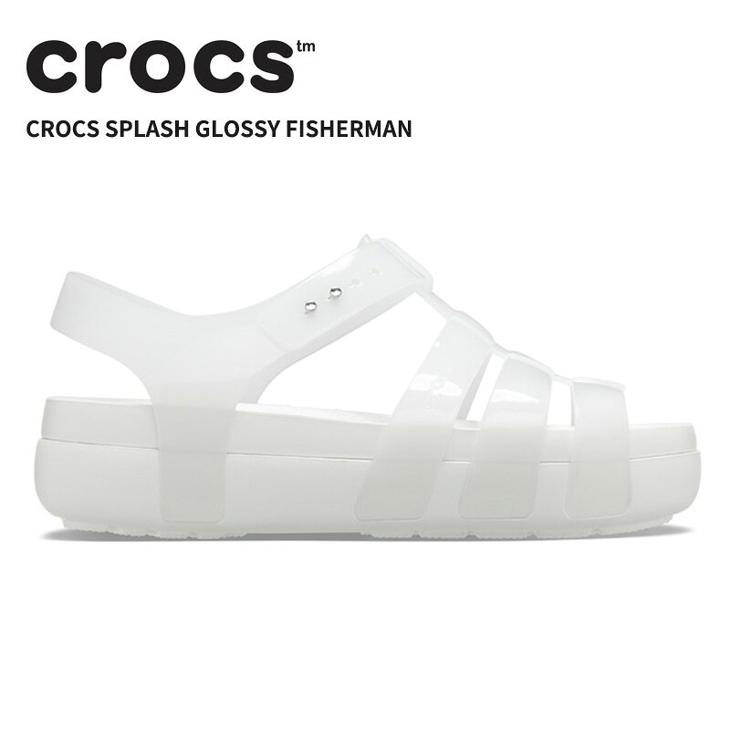 Rakuten - [B]クロックス レディース サンダル CROCS スプラッシュ グロッシー フィッシャーマン Crocs Splash Glossy Fisherman ホワイト 209267-100