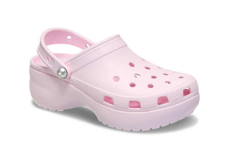 クロックス レディース サンダル CROCS クラシック プラットフォーム パール クロ...