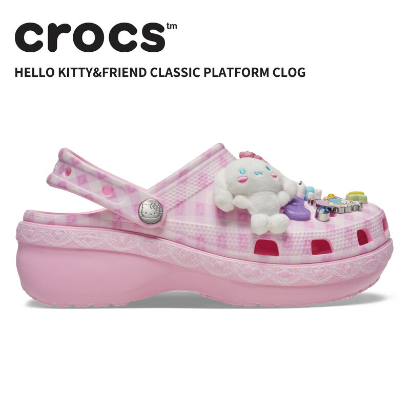 Rakuten - [B]クロックス レディース サンダル CROCS ハローキティ アンド フレンズ クラシック プラットフォーム クロッグ Hello Kitty & Friend Classic Platform Clog マルチ 212683-90h
