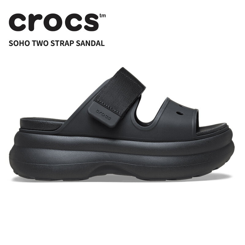 Rakuten - [B]クロックス レディース サンダル CROCS ソーホー ツー ストラップ サンダル Soho Two Strap Sandal ブラック 212861-001