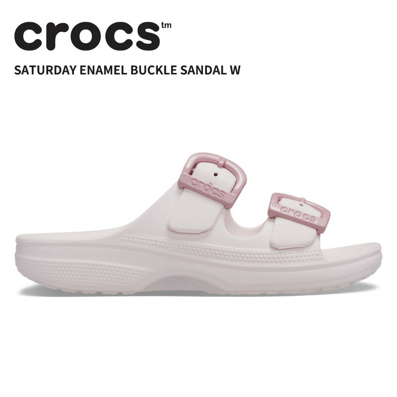 乐天商城 - [B]クロックス レディース サンダル CROCS サタデー エナメル バックル サンダル W Saturday Enamel Buckle Sandal W バブルアイス 212867-7df